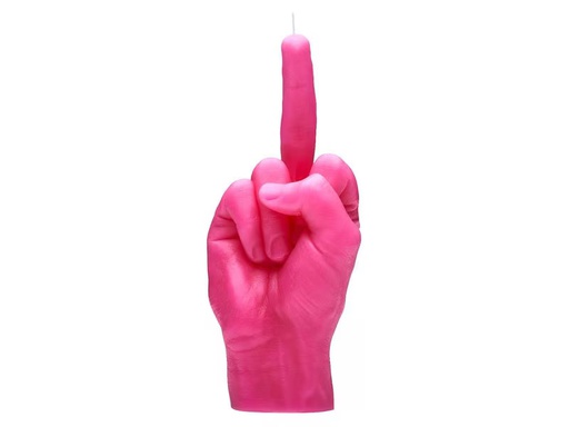 [90350988 1719508] Mandatus Kerze Candle Hand F*ck you, Pink
