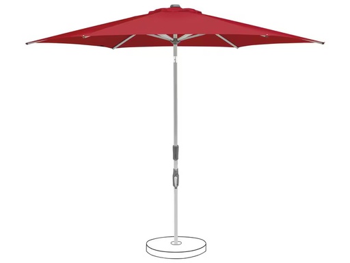 [90350996 1653732] Suncomfort by Glatz Sonnenschirm Slide Ø 250 cm, Aurora Red