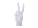 Mandatus Kerze Candle Hand Victory, Weiss