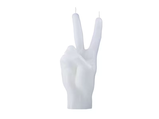 [90351005 1719525] Mandatus Kerze Candle Hand Victory, Weiss