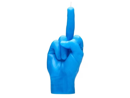 [90351012 1719502] Mandatus Kerze Candle Hand F*ck you, Blau