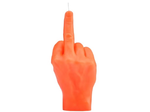 [90351025 1719507] Mandatus Kerze Candle Hand F*ck you, Neonorange