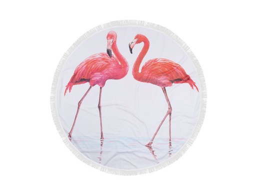 [90351041 1708775] Foutastic Strandtuch Circle Flamingos, Rosa; Weiss