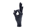 Mandatus Kerze Candle Hand OK, Schwarz