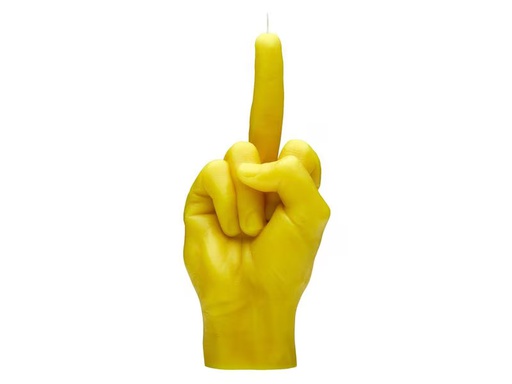 [90351082 1719503] Mandatus Kerze Candle Hand F*ck you, Gelb