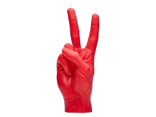 [90351103 1719523] Mandatus Kerze Candle Hand Victory, Rot