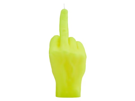 [90351150 1719505] Mandatus Kerze Candle Hand F*ck you, Neongelb