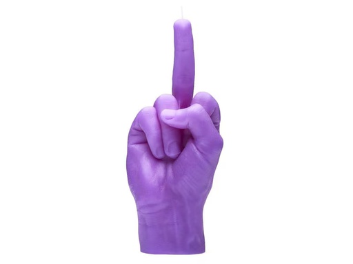 [90351151 1719509] Mandatus Kerze Candle Hand F*ck you, Violett