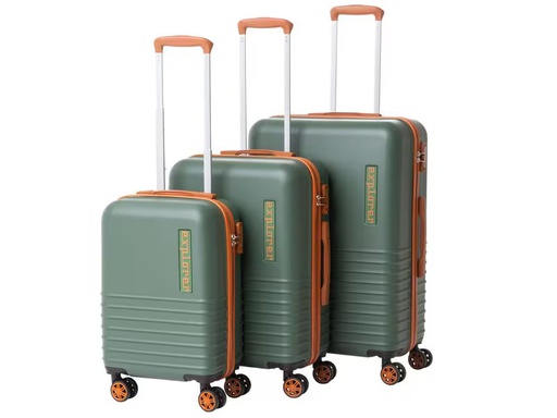 [90351285 1685206] KOOR Reisekofferset Explorer, 3-teilig, Grün