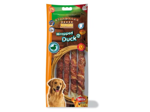 [90351336 1702394] Nobby Kausnack StarSnack Barbecue Wrapped Duck XL, 253 g