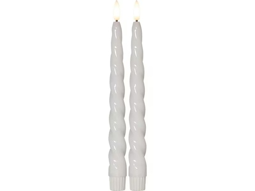 [90351345 1716976] Star Trading LED-Stabkerzen Set Flamme Shine, 24.5 cm, Weiss