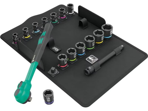 [90351380 1715091] Wera Ratschen-Set Zyklop Comfort 8100 SB 12 metrisch, 3/8