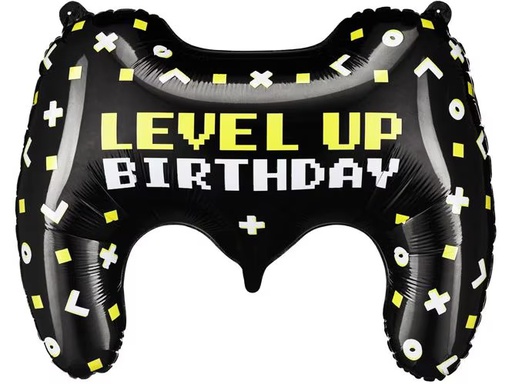 [90351487 1706039] Partydeco Folienballon Game Controller Schwarz, 72 x 52 cm