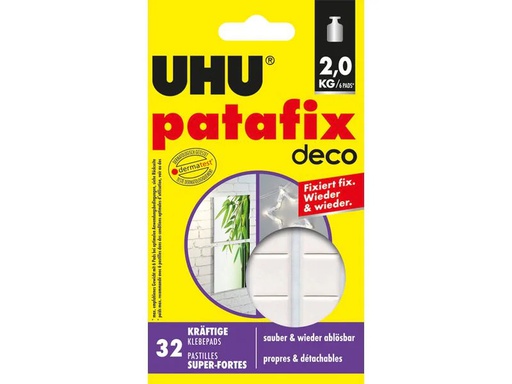 [90351504 1720489] UHU Klebepad Patafix Homedeco 32 Stück