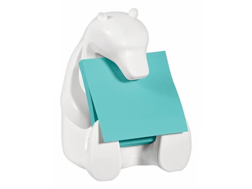 [90351540 1720318] Post-it Notizzettel-Dispenser Bär Weiss