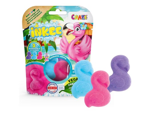 [90351575 1719269] Craze Badespass Inkee 3 Flamingo Badebomben mit Jojobaöl