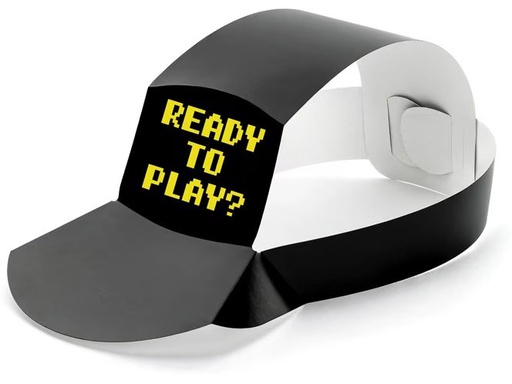 [90351613 1706064] Partydeco Partyhüte Game 38.5 x 18.5 cm, 6 Stück