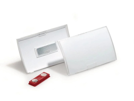 [90055344 130976] DURABLE Namensschild mit Magnet Click Fold 40 x 75 mm, 10 Stück