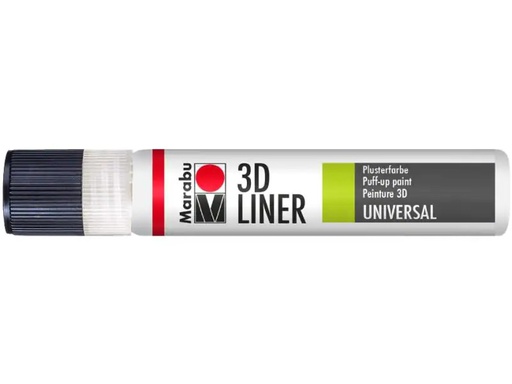[90055354 1082261] Marabu Textilfarbe 3D-Liner, 25 ml, Weiss