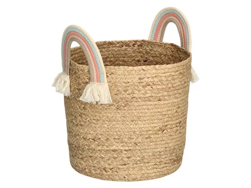 [90352218 1705172] Zeller Present Spielzeugkorb Rainbow Natur Seegras 35 x 34 cm