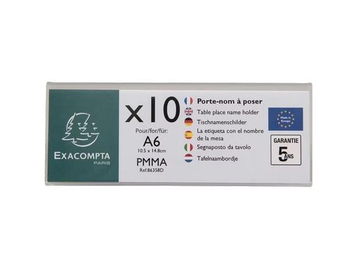 [90352269 1719175] Exacompta Namensschild A6