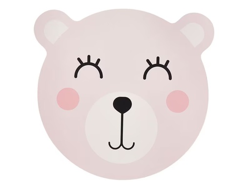 [90352278 1705163] Zeller Present Kindertischset Bär Rosa ø 38 cm