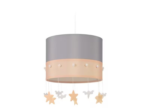 [90352353 1703172] relaxdays Hängelampe Himmel Grau/Beige/Weiss