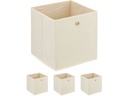 relaxdays Aufbewahrungsbox 4er Set Creme