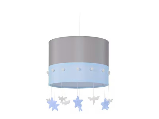 [90352384 1703170] relaxdays Hängelampe Himmel Grau/Hellblau/Weiss