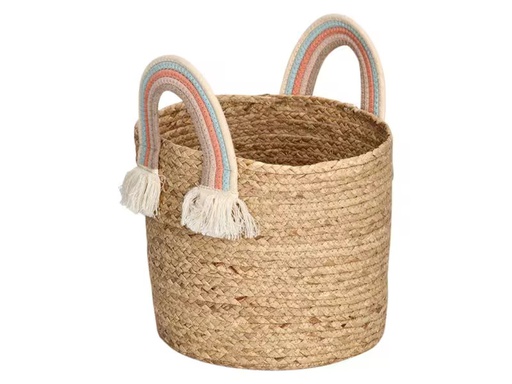 [90352396 1705171] Zeller Present Spielzeugkorb Rainbow Natur Seegras 30 x 30 cm