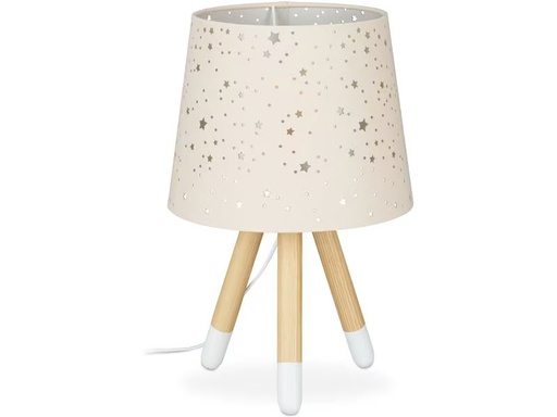 [90352441 1703177] relaxdays Tischlampe Sterne Hellbraun