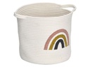 Zeller Present Spielzeugkorb Rainbow Weiss 35 x 28 cm
