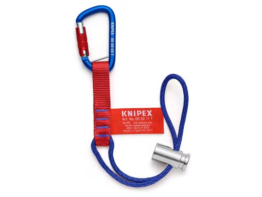 [90352446 1720476] Knipex Werkzeug-Adapterschlaufe Materialkarabiner, 6 kg / 13,2 lbs