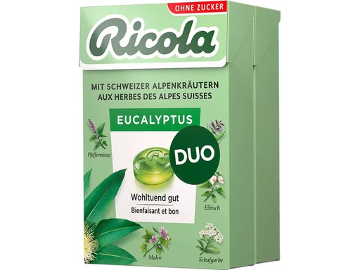 [90352546 1721302] Ricola Bonbons Eucalyptus 2 x 50 g