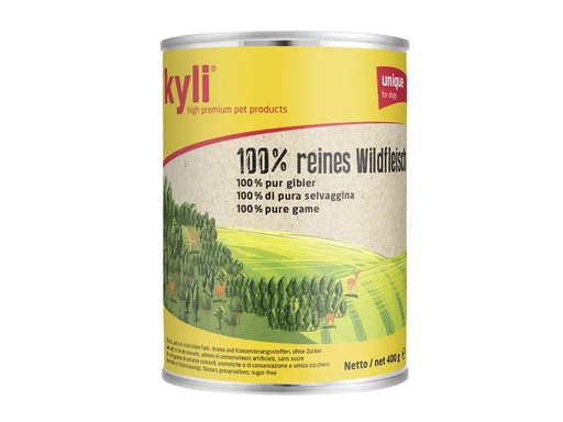 [90352576 1713320] kyli Nassfutter 100% Wildfleisch, 6 x 400 g