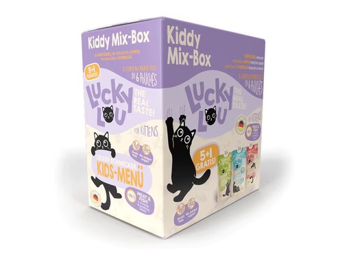 [90353373 1710640] Lucky Lou Nassfutter Lifestage Kitten Kiddy Mix-Box, 6 x 125 g