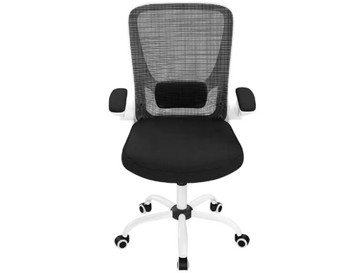 [90353579 1723638] Songmics Bürostuhl mit klappbaren Armlehnen, Schwarz / Weiss