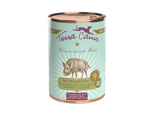 [90353599 1710552] Terra Canis Nassfutter Getreidefrei Wildschwein, 400 g