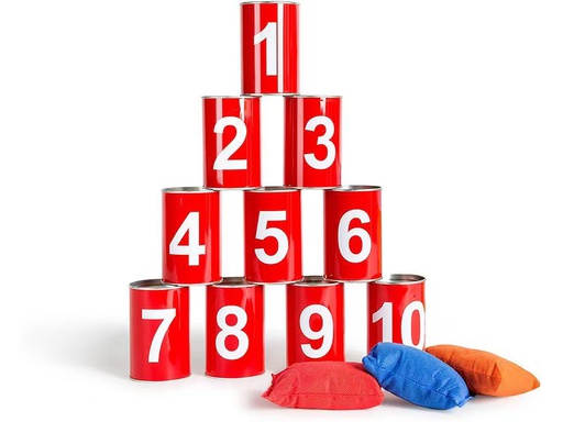 [90353627 1180860] BS Toys Wurfspiel Büchsenwerfen rot mit Zahlen