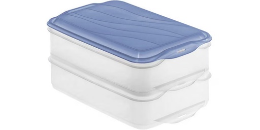 [90353636 1722725] Rotho Vorratsbehälter Foodcentar Rondo 2 Stück, 2.7 l, Blau