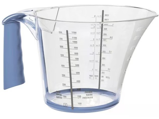 [90353654 1722719] Rotho Messbecher Loft 12 dl, Blau/Transparent