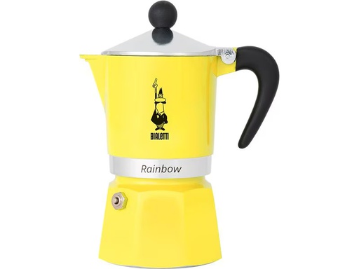 [90353705 1719664] Bialetti Espressokocher Rainbow für 3 Tassen, Gelb