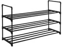 Songmics Schuhregal mit 3 Ablagen 92 x 30.5 x 55 cm, Schwarz