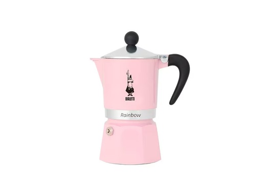 [90353799 1719662] Bialetti Espressokocher Rainbow für 3 Tassen, Rosa