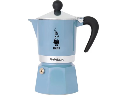 [90353841 1719663] Bialetti Espressokocher Rainbow für 3 Tassen, Blau