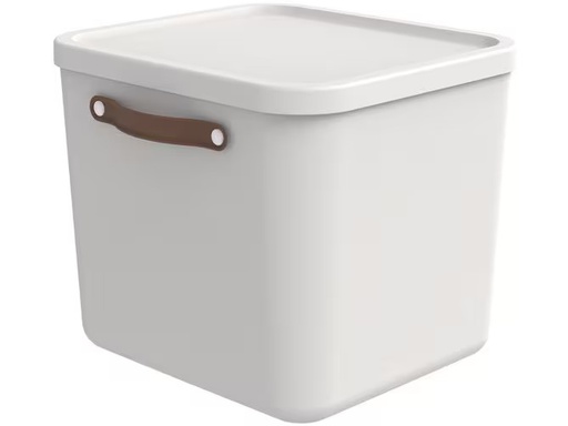 [90353904 1722683] Rotho Aufbewahrungsbox Maloja 40 l, Mistletoe Weiss
