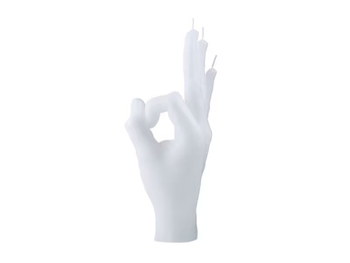 [90354051 1719519] Mandatus Kerze Candle Hand OK, Weiss