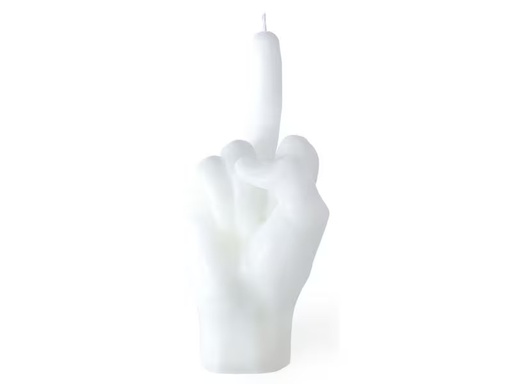 [90354176 1719512] Mandatus Kerze Candle Hand F*ck you, Weiss