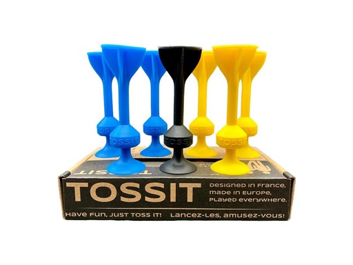 [90354193 1728803] Tossit Saugnapf-Darts Blau / Gelb