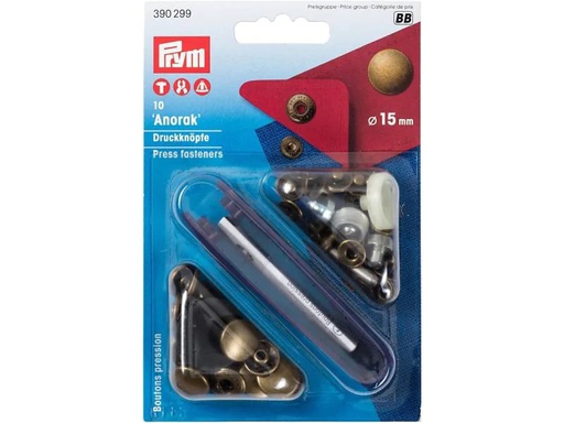 [90055628 1088012] Prym Druckknöpfe Anorak 15 mm, 10 Stück
